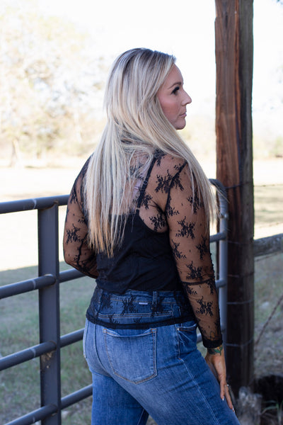 Desert Lace Top ~ Black