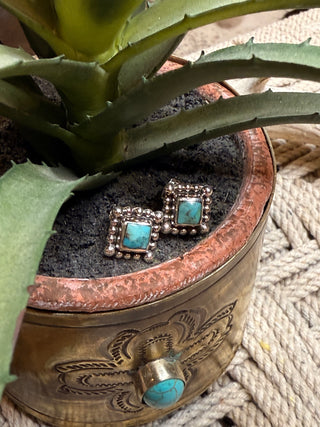 Turquoise Tumble Studs