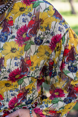 Wild Bloom Ruffle Blouse
