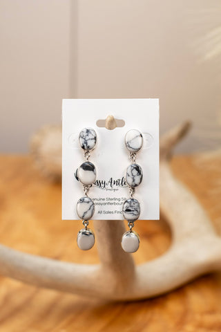 Trixie Earrings ~ White Howlite