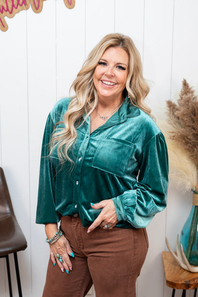 Conway Blouse ~ Turquoise