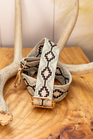 Troubadour Purse Strap ~ Brown Aztec