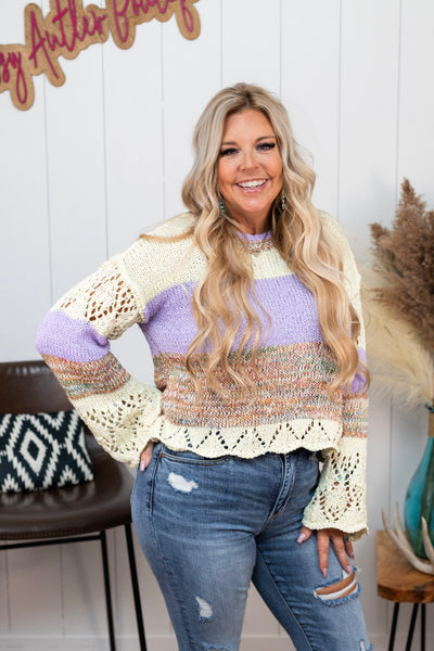 Lavender Bliss Knit Sweater