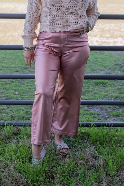 Rose Gold Shimmer Pants