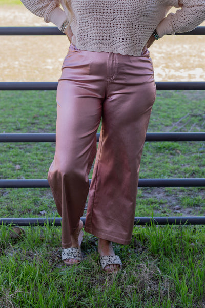 Rose Gold Shimmer Pants
