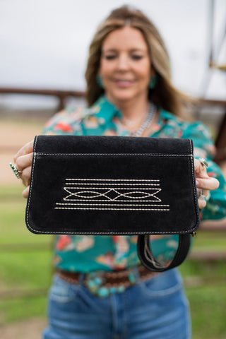 Cowtown Classic Clutch Handbag ~ Black