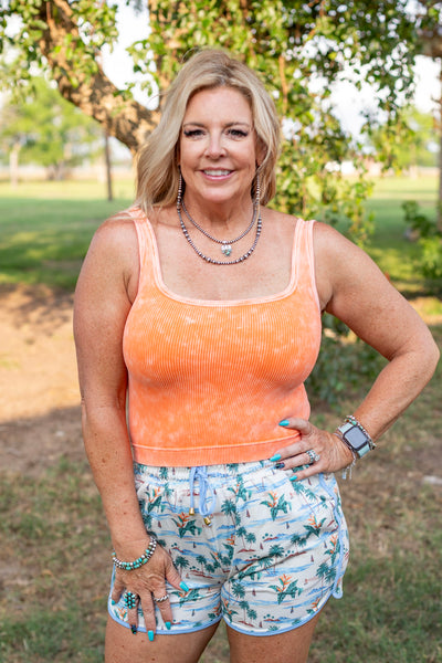 Summer Cropped Tank ~ Light Orange