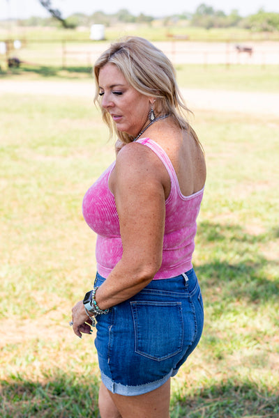 Summer Cropped Tank ~ Rose