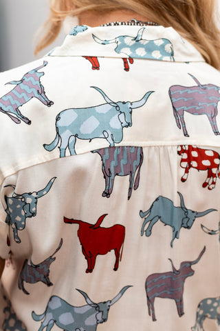 Arty Longhorn Blouse