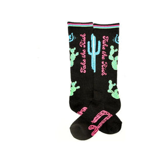 Lucky Chuck ~ Take The Risk Black Performance Socks