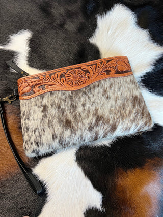 Cowhide Wristlet