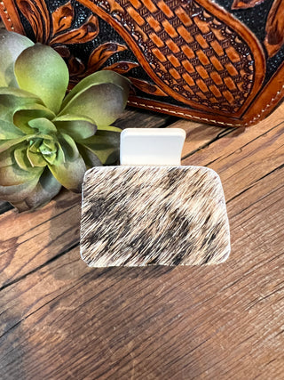 Cowhide Hair Clips ~ Small