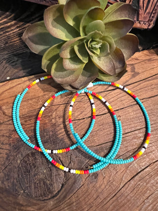 Serape Wrap Bracelet ~ Turquoise