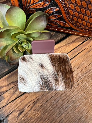 Cowhide Hair Clips ~ Small