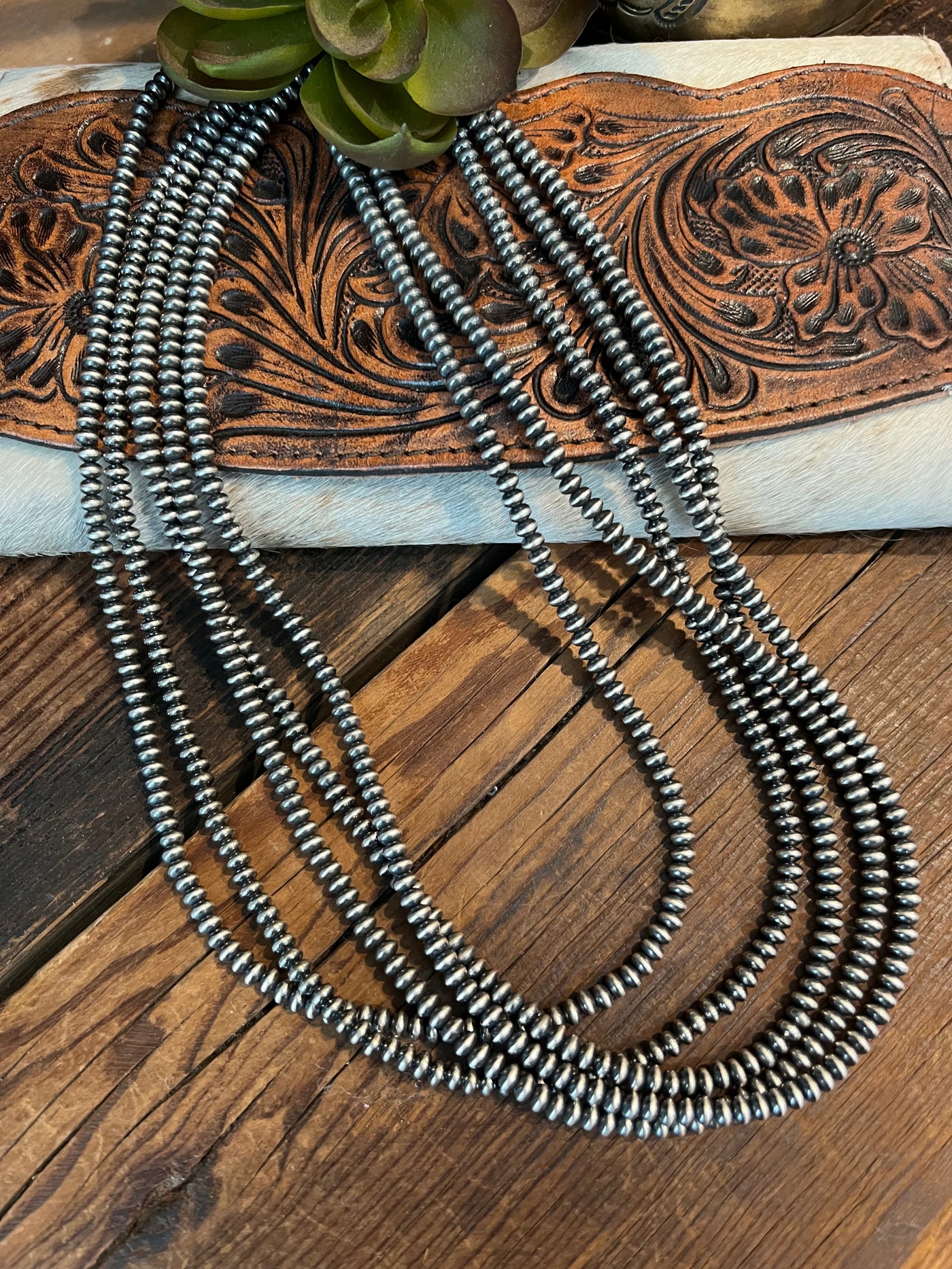 Saucer Navajo Pearl Necklaces ~ 4.5mm
