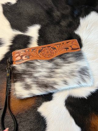 Cowhide Wristlet