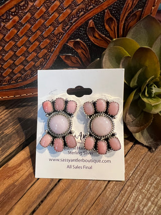 Pink Opal Earrings