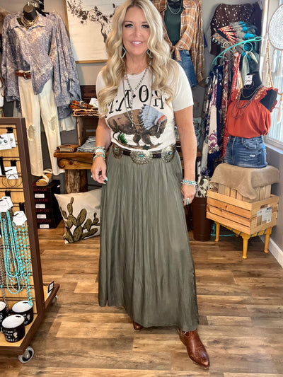 Cowtown Skirt ~ Olive