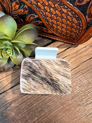 Cowhide Hair Clips ~ Small