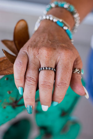 Stretchy Navajo Pearl Ring