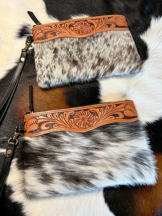 Cowhide Wristlet