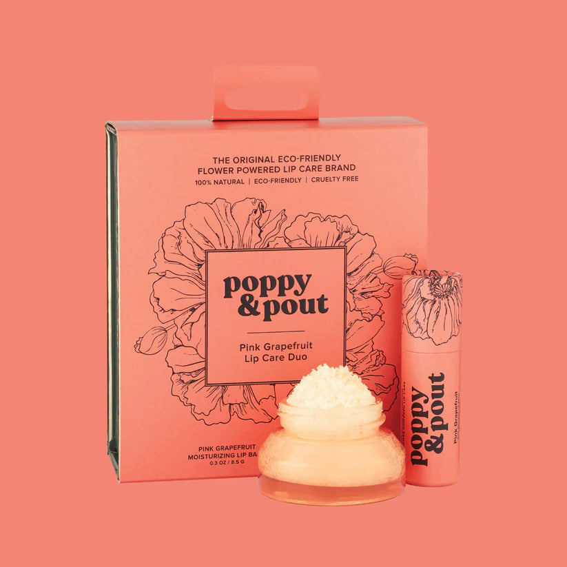 Poppy & Pout Lip Care Duo ~ Pink Grapefruit
