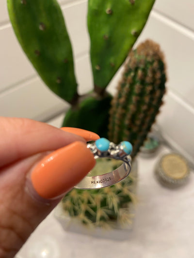 Turquoise Four Stone Stacker Ring