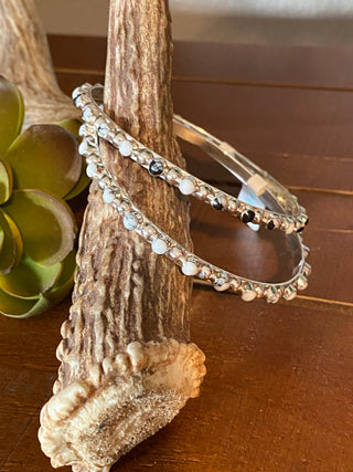 White Howlite Bangle