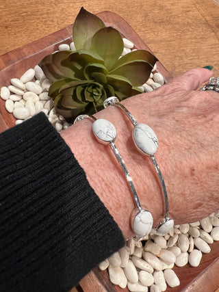 The Sage Bangle ~ Howlite