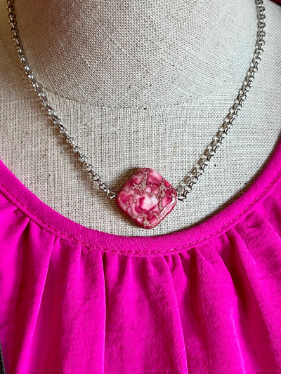 Pink Choker Necklace