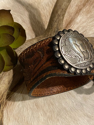 Leather Coin Cuff