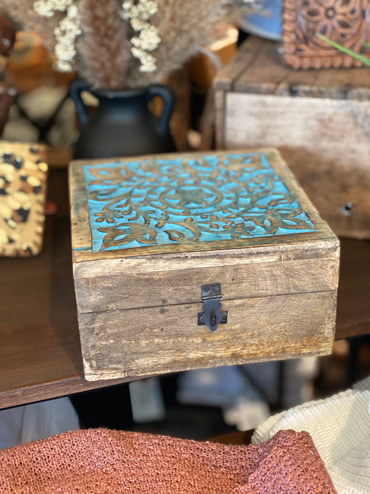 Midnight Garden Carved Box