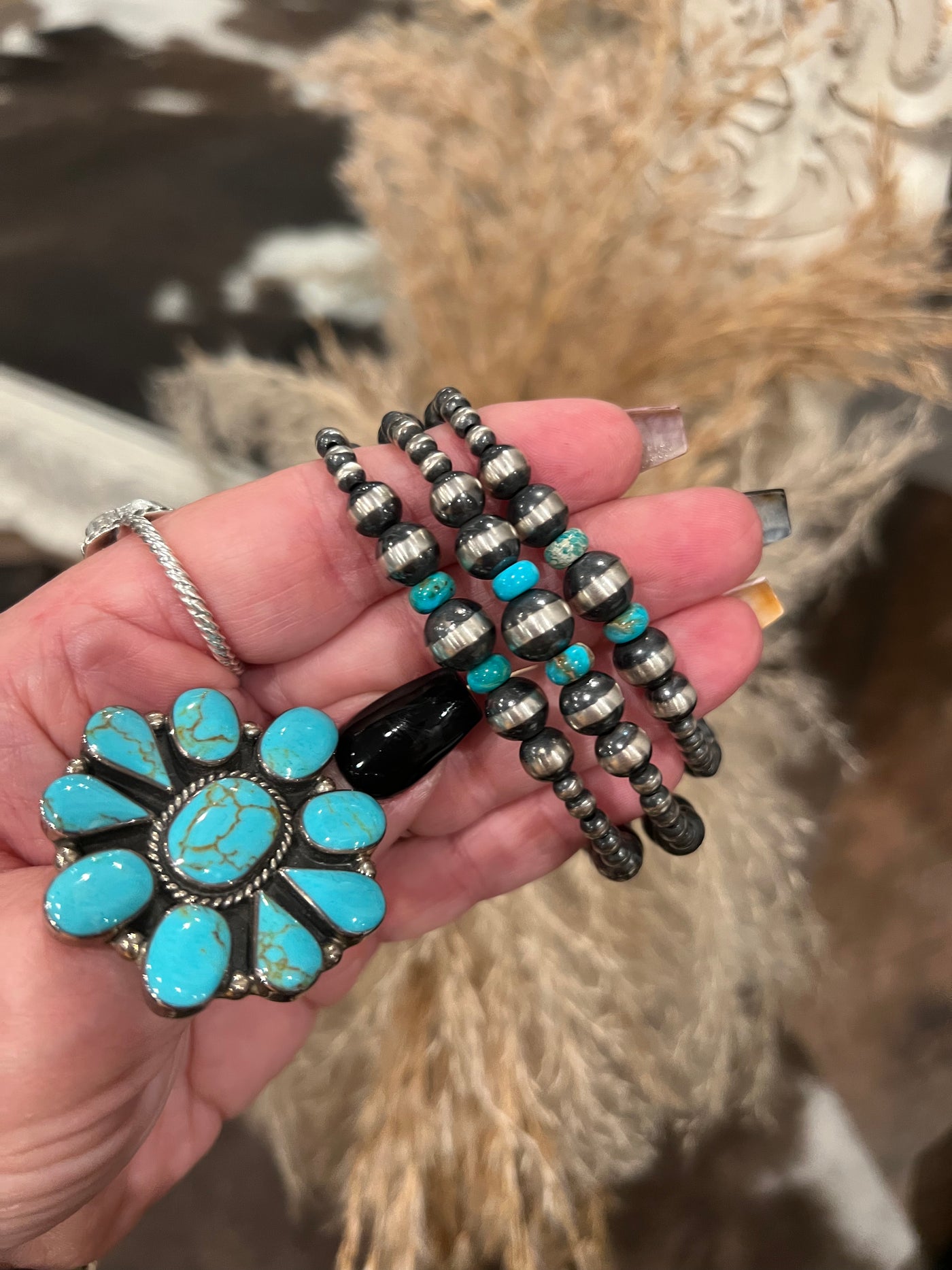 Kingman & Navajo Pearl Bracelet
