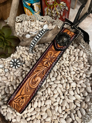 Texas Tooled Wristlet Strap ~ Classic