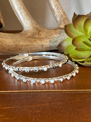 White Howlite Bangle