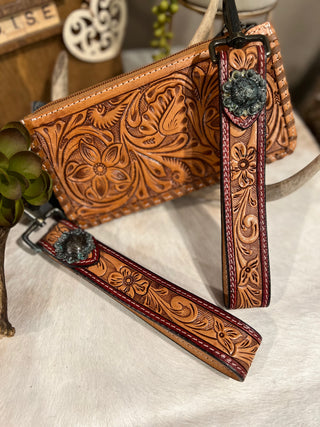 Texas Tooled Wristlet Strap ~ Classic