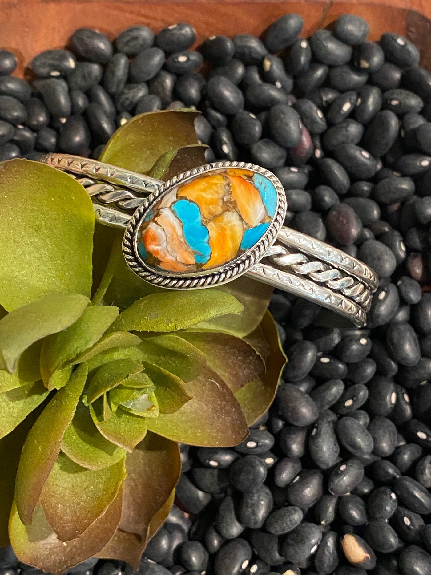 Spiny Turquoise cuff
