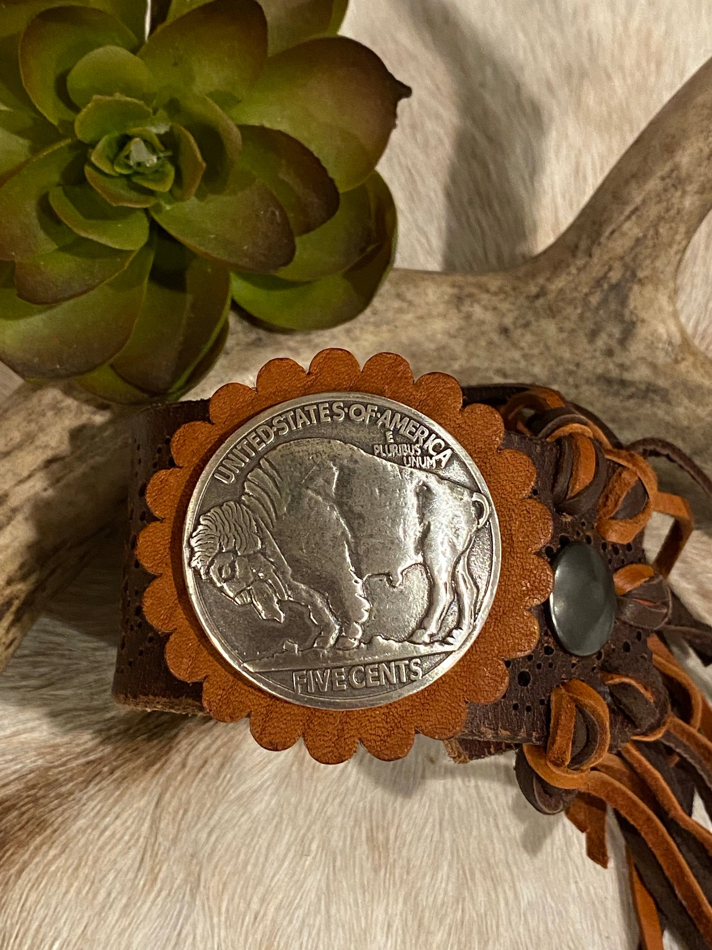 Leather Coin Cuff